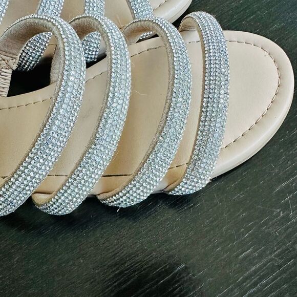 Steve Madden rhinestone, strappy slide sandals. - Picture 4 of 4